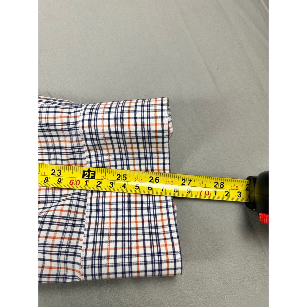 Oak Hill Premium Men's Button Up Shirt 17.5 36/37 Plaid Supima Cotton Non-Iron - Picture 6 of 8